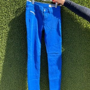 Women's Size 29 Super Slim Jegging Low Waist Blue Diesel 00s